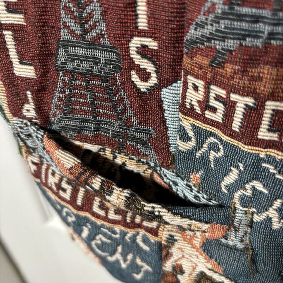 Vintage Karen Scott Tapestry Vest World City Travel Womens‎ L 90s Teacher Artsy - Picture 3 of 5